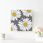 Graugelbe und weiße Milchsorten Quadratische Wanduhr (Zuhause)