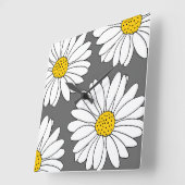 Graugelbe und weiße Milchsorten Quadratische Wanduhr (Winkel)