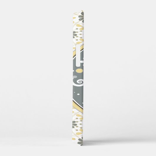 Graugelbe weiße Elefantenblume Case-Mate iPhone Hülle (Rückseite / Rechts)