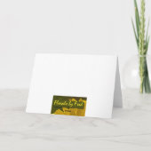 Graugelbe Wildblumen Karte (Rückseite)