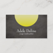 Graugelbe Yogakarte Visitenkarte (Vorderseite)