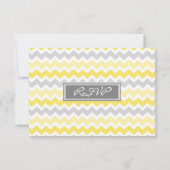 Graugelbe Zickzack UAWG Wedding Card RSVP Karte (Rückseite)