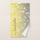 Graugelber funkelnd Individuelle Name Handtuch (Handtuch)
