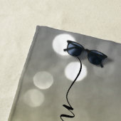 Graugelber funkelnd Individuelle Name Strandtuch (Beispiel)