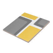 Graugelber Minimalistischer Farbblock Fliese (Seite)