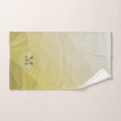 Graugelber Ober Mesh cooles Muster Monogramm Badhandtuch Set (Handtuch)