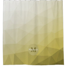 Graugelber Ober Mesh cooles Muster Monogramm Duschvorhang