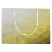 Graugelber Ober Mesh cooles Muster Monogramm Große Geschenktüte (Rückseite)