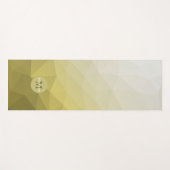 Graugelber Ober Mesh cooles Muster Monogramm Yogamatte (Vorderseite (Horizontal))