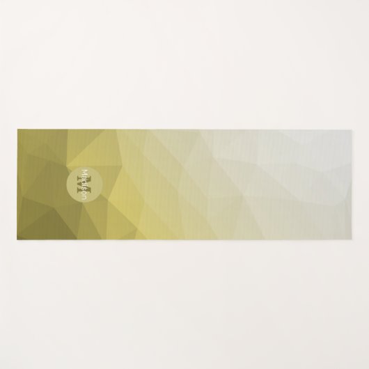 Graugelber Ober Mesh cooles Muster Monogramm Yogamatte (Vorderseite (Horizontal))