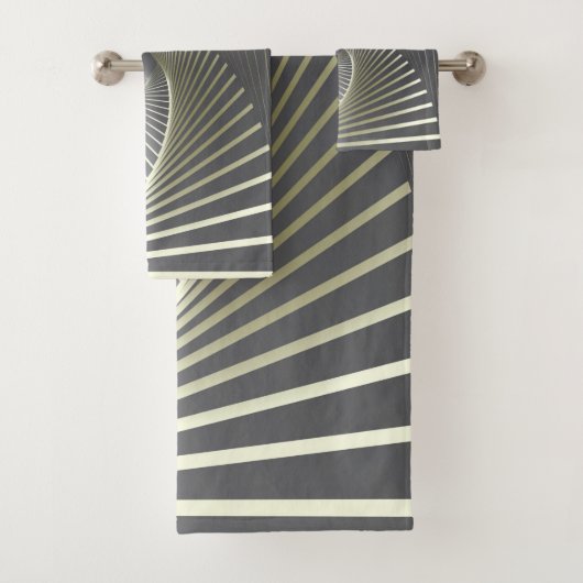 Graugelber Twirl Badhandtuch Set (Insitu)