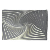 Graugelber Twirl Kissenbezug (Rückseite-Links)