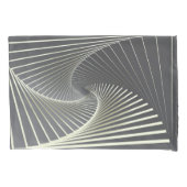 Graugelber Twirl Kissenbezug (Vorderseite-Links)