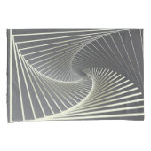 Graugelber Twirl Kissenbezug (Vorderseite-Rechts)