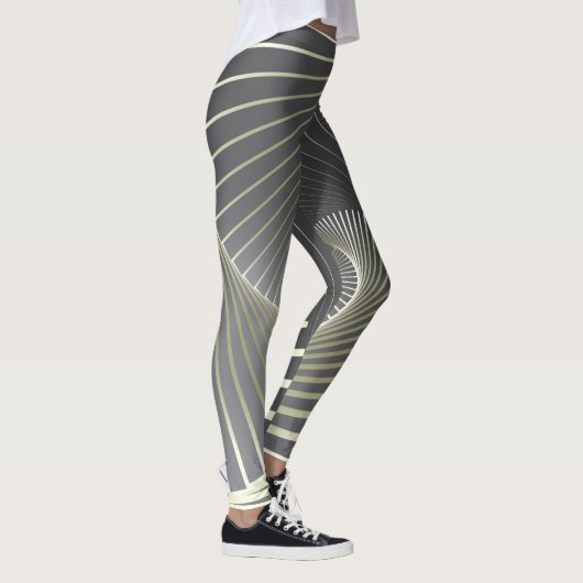 Graugelber Twirl Leggings (Rechts)