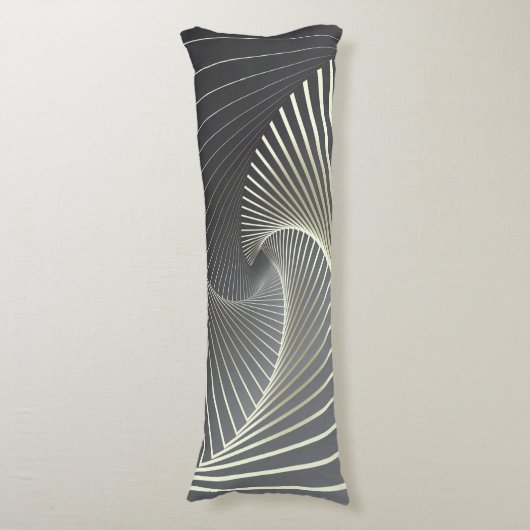 Graugelber Twirl Seitenschläferkissen (Vorderseite Vertikal)