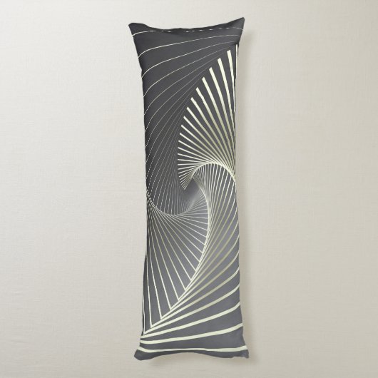 Graugelber Twirl Seitenschläferkissen (Rückseite (Vertikal))