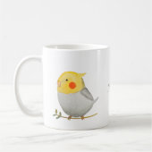 Graugelbes Cockatiel Niedlicher Pet Bird Individue Kaffeetasse (Links)