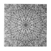 Graugeometrisches Kunstmuster Fliese (Vorderseite)