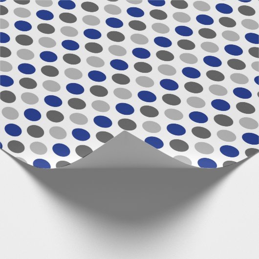 Graugeschlechtspreisfarben Punkte Geschenkpapier (Ecke)