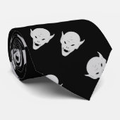 Graugoblinköpfe auf schwarz krawatte (Gerollt)