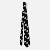 Graugoblinköpfe auf schwarz krawatte (Rückseite)