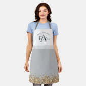 Graugold Glitzer Schürze (Getragen)