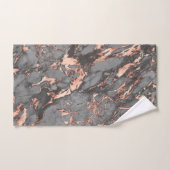 Graugold-Rose Marmor, modernes Design Badhandtuch Set (Handtuch)