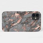 Graugold-Rose Marmor, modernes Design Case-Mate iPhone Hülle (Rückseite (Horizontal))