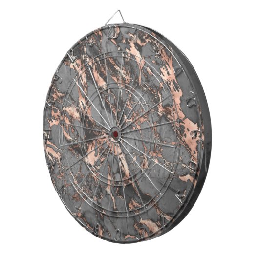 Graugold-Rose Marmor, modernes Design Dartscheibe (Vorderseite rechts)