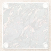 Graugold-Rose Marmor, modernes Design Glasuntersetzer (Rückseite)