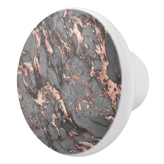 Graugold-Rose Marmor, modernes Design Keramikknauf (Rechts)