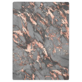 Graugold-Rose Marmor, modernes Design Klemmbrett (Rückseite)