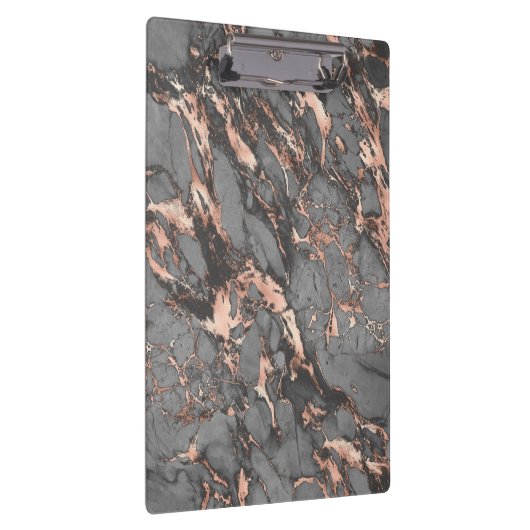 Graugold-Rose Marmor, modernes Design Klemmbrett (Rechts)