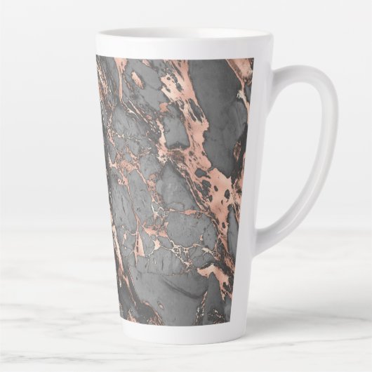 Graugold-Rose Marmor, modernes Design Milchtasse (Rechts)