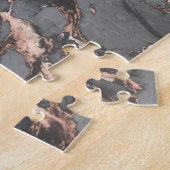 Graugold-Rose Marmor, modernes Design Puzzle (Seite)