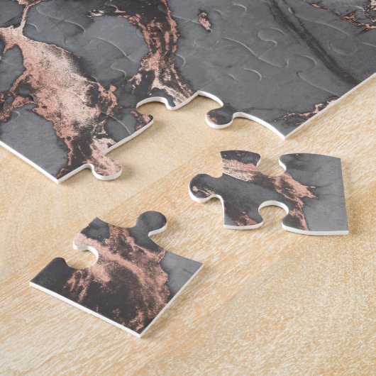 Graugold-Rose Marmor, modernes Design Puzzle (Seite)