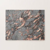Graugold-Rose Marmor, modernes Design Puzzle (Horizontal)