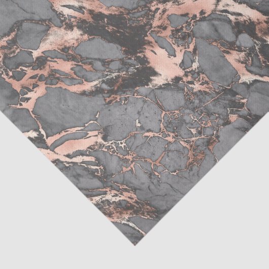 Graugold-Rose Marmor, modernes Design Seidenpapier (Ausschnitt)