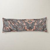 Graugold-Rose Marmor, modernes Design Seitenschläferkissen (Rückseite)