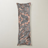 Graugold-Rose Marmor, modernes Design Seitenschläferkissen (Rückseite (Vertikal))