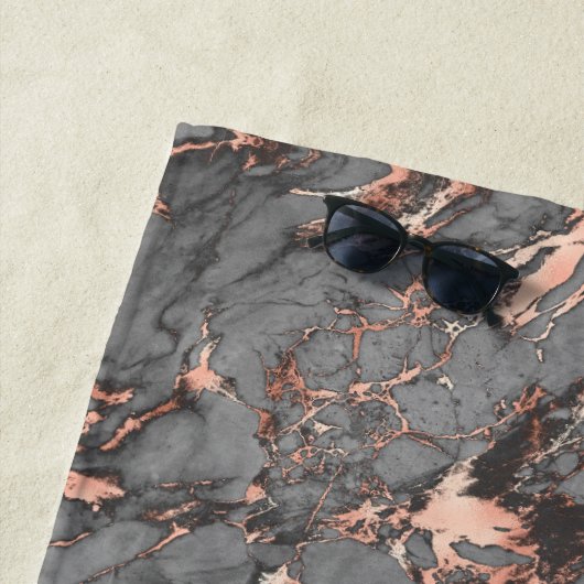 Graugold-Rose Marmor, modernes Design Strandtuch (Beispiel)