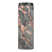 Graugold-Rose Marmor, modernes Design Thermosbecher (Rückseite)
