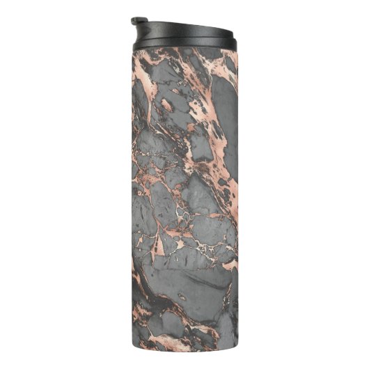 Graugold-Rose Marmor, modernes Design Thermosbecher (Nach rechts gedreht)
