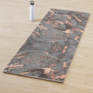 Graugold-Rose Marmor, modernes Design Yogamatte