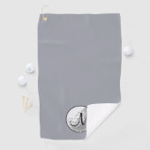Graugolfball mit Monogramm Erstgeburten Golfhandtuch (Insitu)
