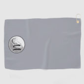 Graugolfball mit Monogramm Erstgeburten Golfhandtuch (Horizontal)
