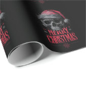 Graugothischer Schädel mit einer beängstigenden We Geschenkpapier (Rolleneckpunkt)