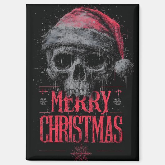 Graugothischer Schädel mit einer beängstigenden We Magnet (Vorderseite)