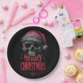 Graugothischer Schädel mit einer beängstigenden We Pappteller (Party)